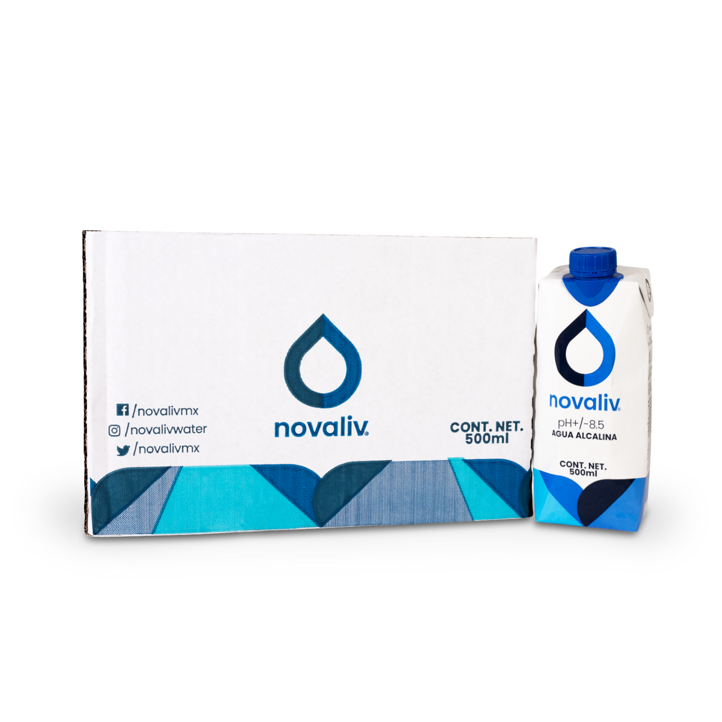 Novaliv Agua Alcalina TetraPak 12 x 500 ml - Novaliv