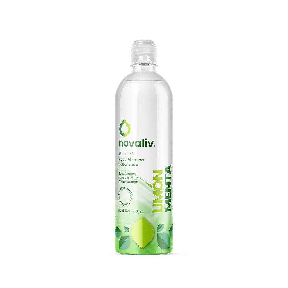 Novaliv Saborizada Limon Menta | 12 Pack 600ml - Novaliv